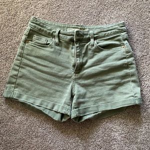 High rise midi shorts